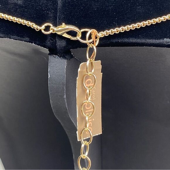 Carol Dauplaise 3D Wire Beaded Butterfly Statement Necklace Blue Gold - Picture 10 of 12